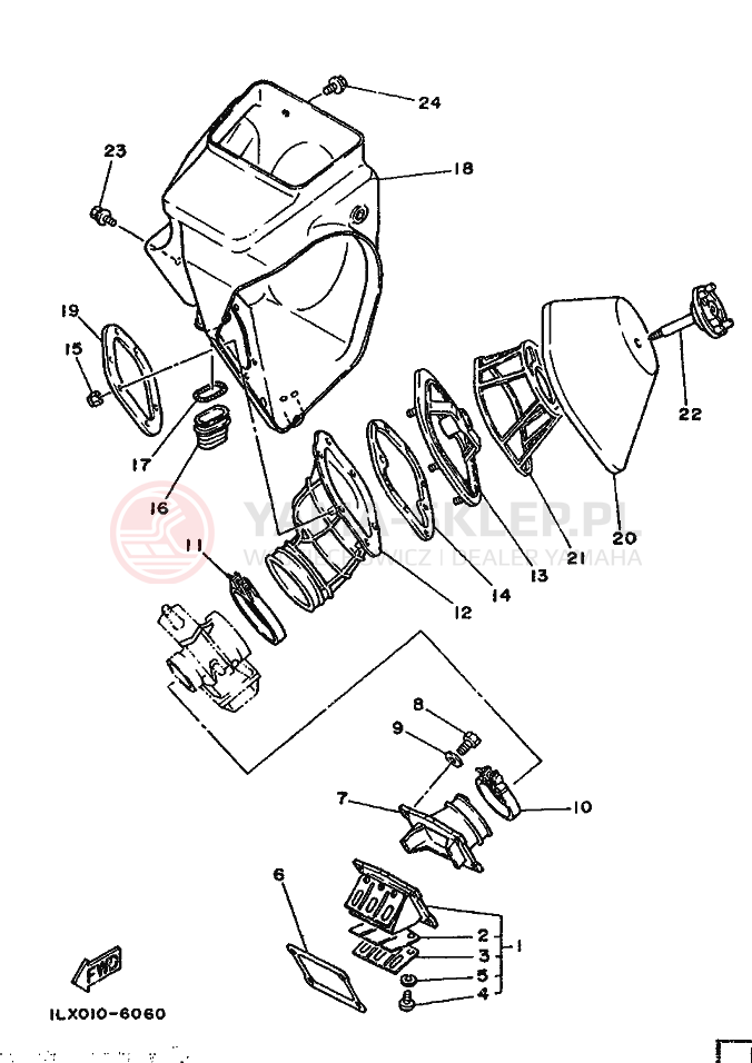 Schemat "Wtrysk paliwa" do Yamaha YZ125S