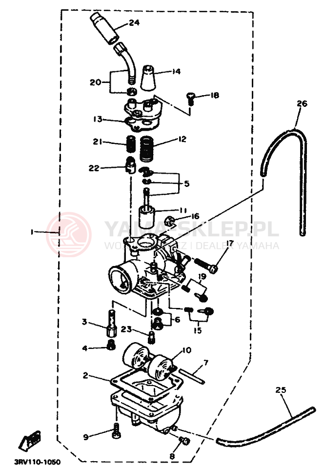 Schemat "Gaźnik" do Yamaha PW80