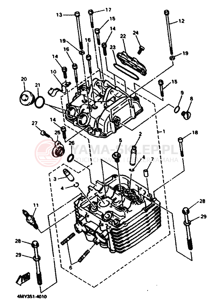 Schemat "głowica" do Yamaha XTZ660 TENERE