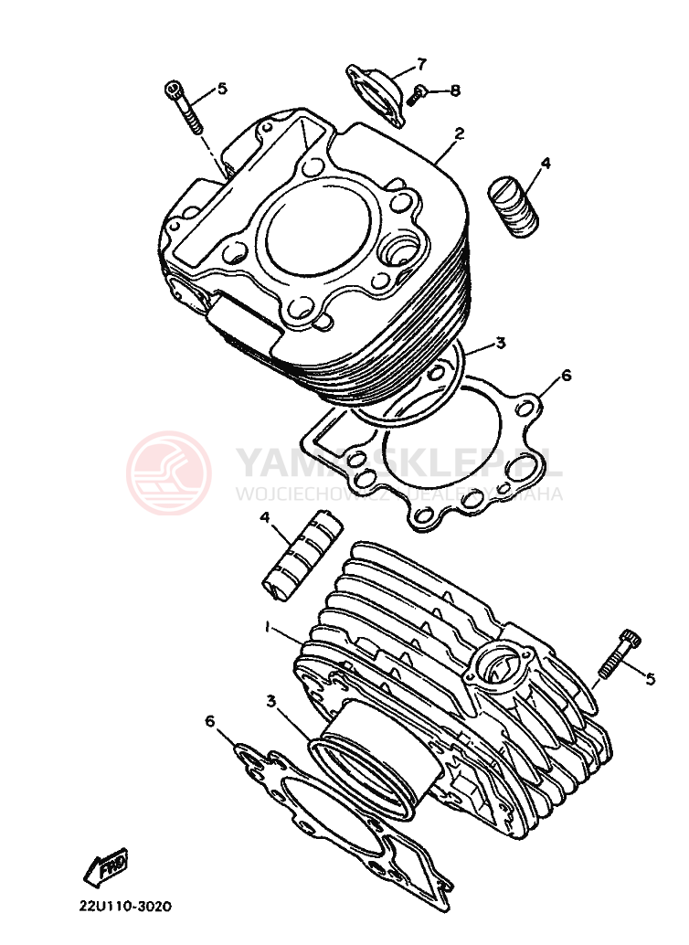 Schemat "cylinder" do Yamaha VIRAGO