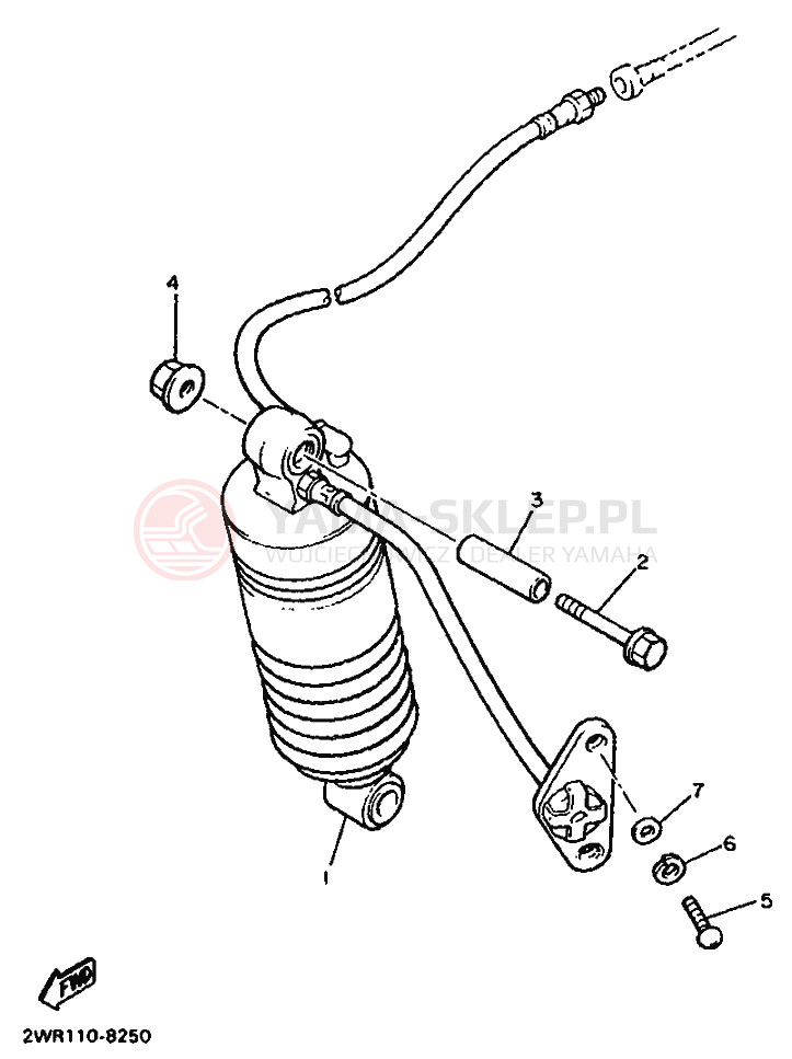 Schemat "zawieszenie tył" do Yamaha XVZ13TD VENTURE ROYAL