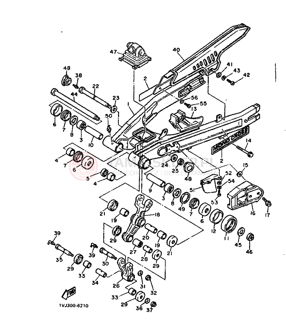 Schemat "wahacz" do Yamaha XT600Z
