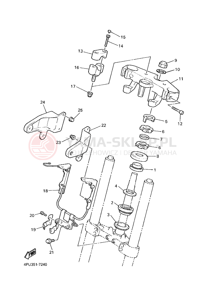 Schemat "Półki zawieszenia" do Yamaha XJR1200