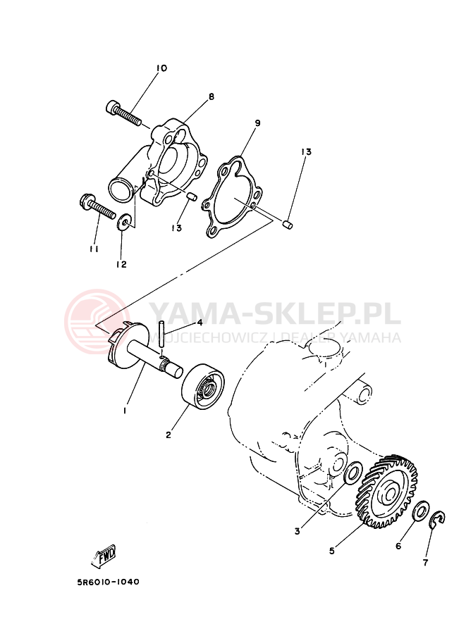Schemat "Pompa wody" do Yamaha RZ50