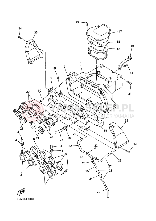 Schemat "Wtrysk paliwa" do Yamaha FZS600 FAZER