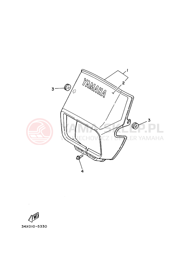 Schemat "elementy nadwozia" do Yamaha DT125R