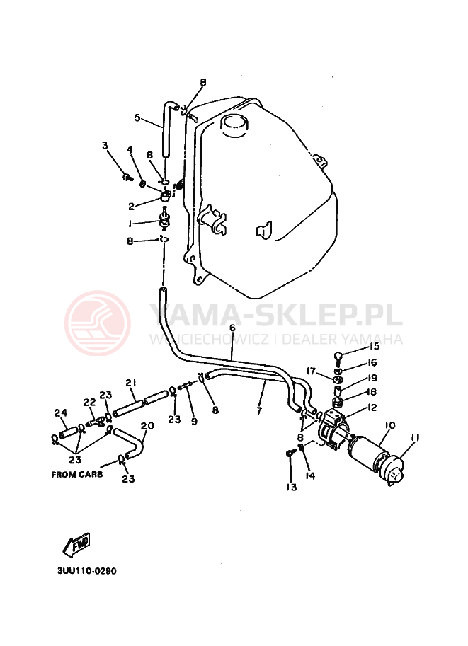 Schemat "zbiornik paliwa" do Yamaha FZR600 FZR600RG GENESIS