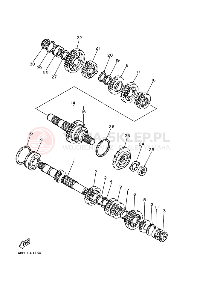 Schemat "Skrzynia biegów " do Yamaha XJ600S DIVERSION