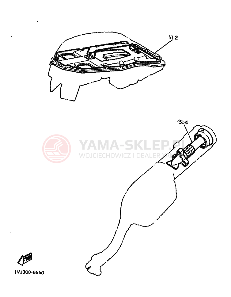 Schemat "Cięgno do odpalania" do Yamaha XT600ZS