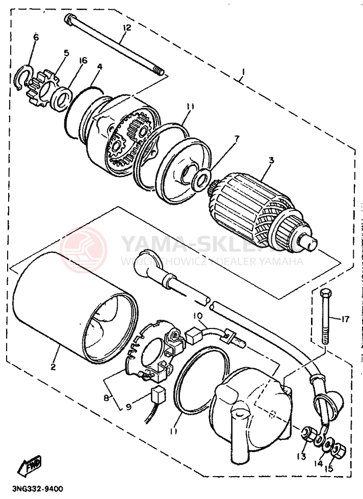 Schemat "rozrusznik" do Yamaha XJ900