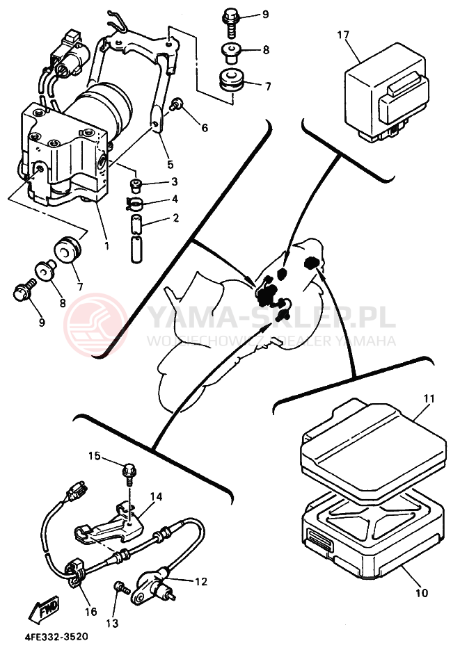 Schemat "układ elektryczny" do Yamaha GTS1000A