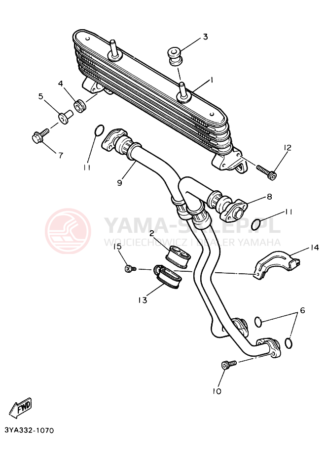 Schemat "Chłodnica oleju" do Yamaha FJ1200