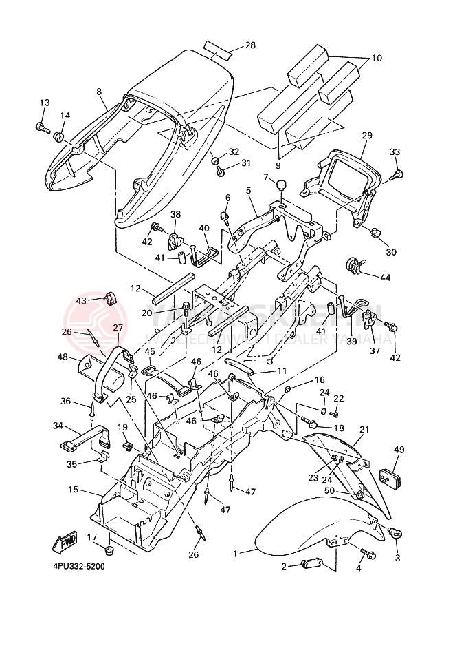 Schemat "błotnik" do Yamaha XJR1200
