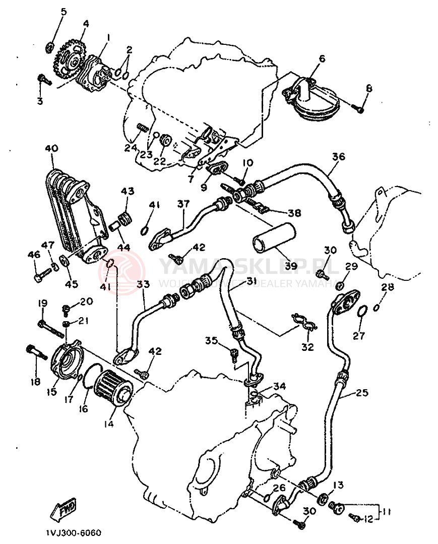 Schemat "Pompa olejowa" do Yamaha XT600Z