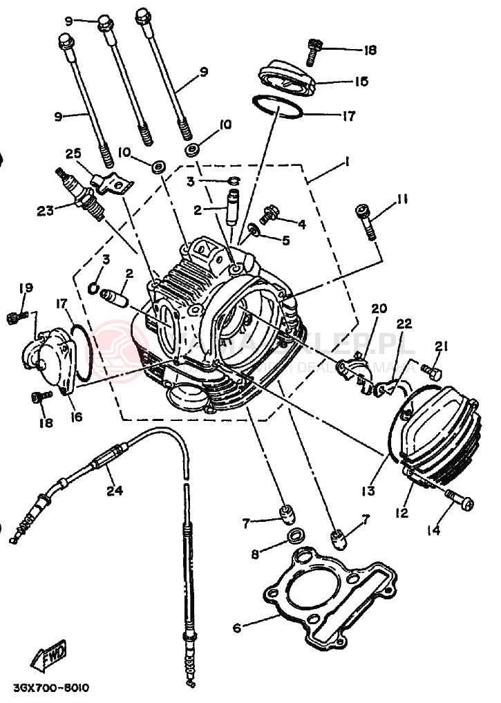 Schemat "głowica" do Yamaha AG200E
