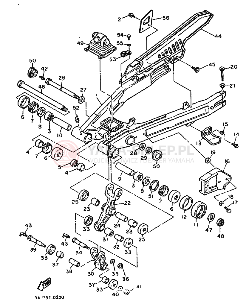 Schemat "wahacz" do Yamaha XT600Z TENERE