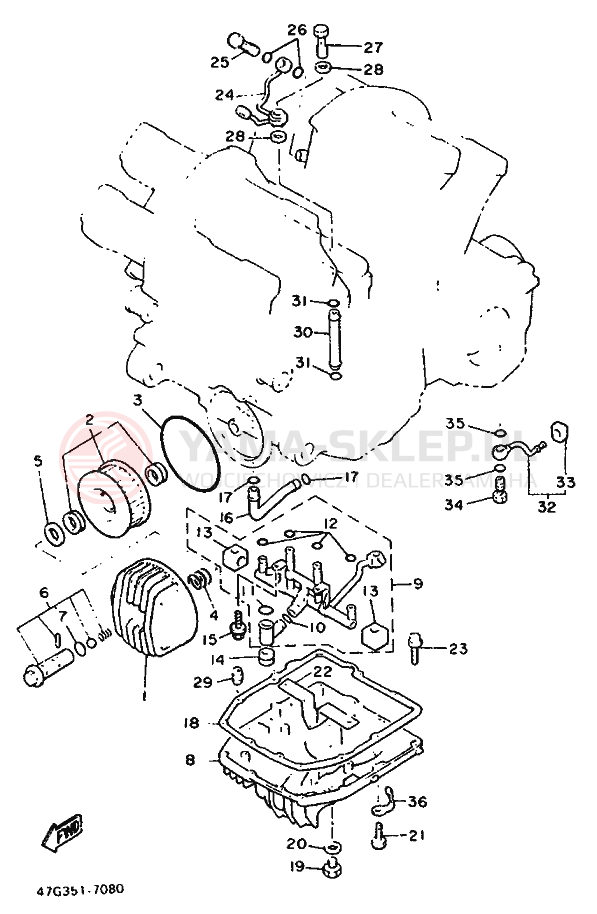 Schemat "Filtr oleju" do Yamaha XVZ12TD VENTURE ROYAL
