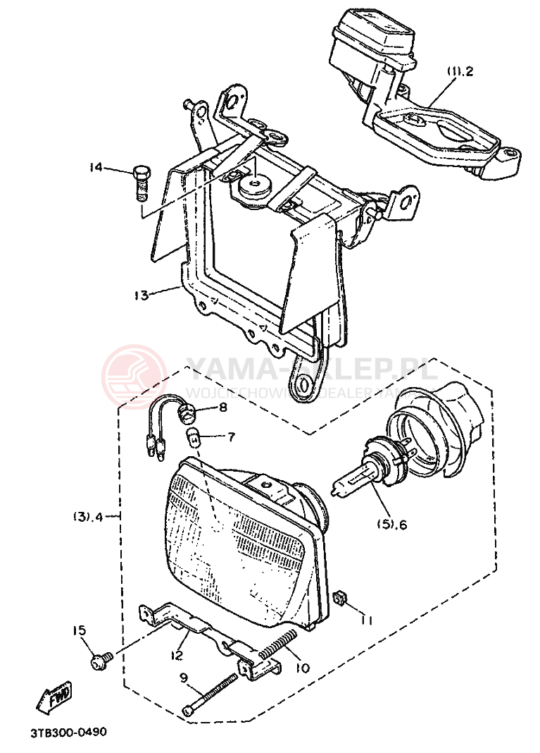 Schemat "układ elektryczny" do Yamaha XT600E