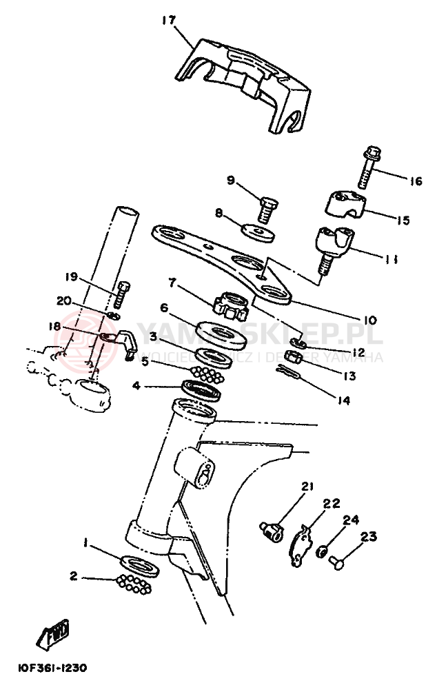 Schemat "Półki zawieszenia" do Yamaha SR125