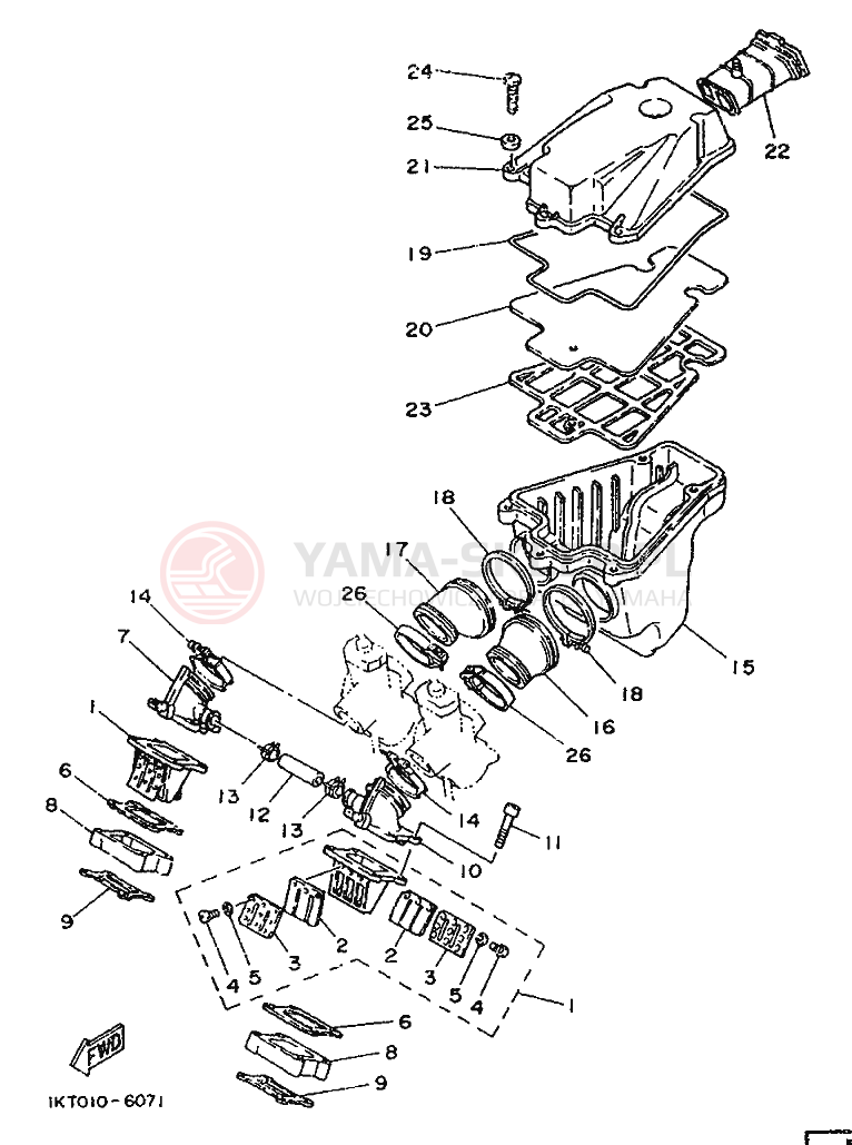 Schemat "Wtrysk paliwa" do Yamaha TZR250