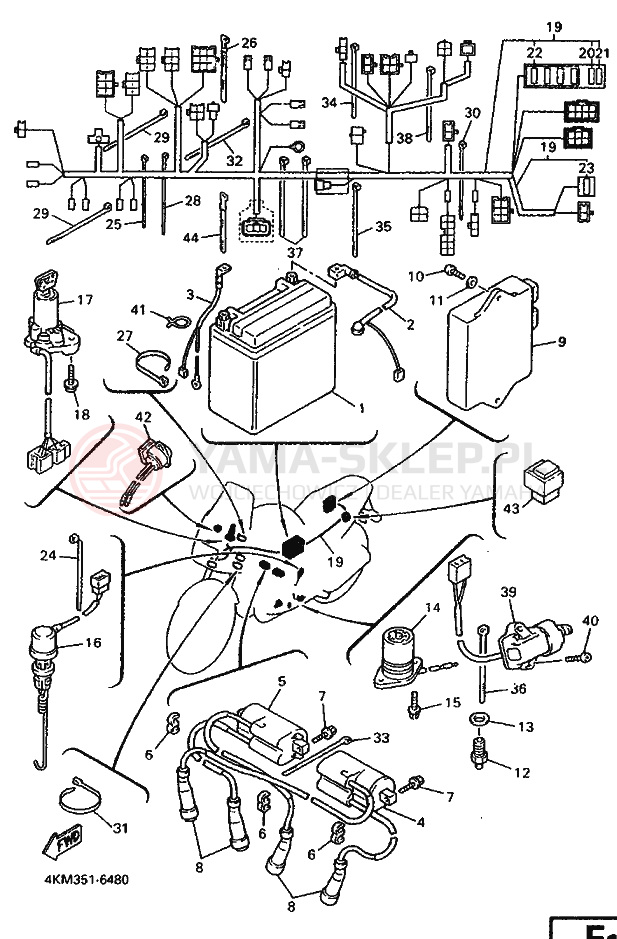 Schemat "układ elektryczny" do Yamaha XJ900S DIVERSION