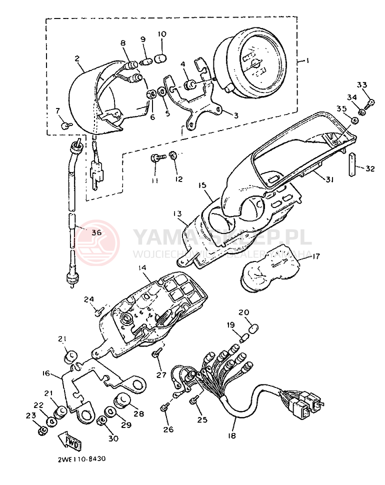 Schemat "licznik" do Yamaha VMX12 VMAX