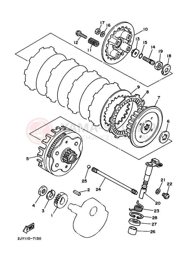 Schemat "sprzęgło" do Yamaha TW225E