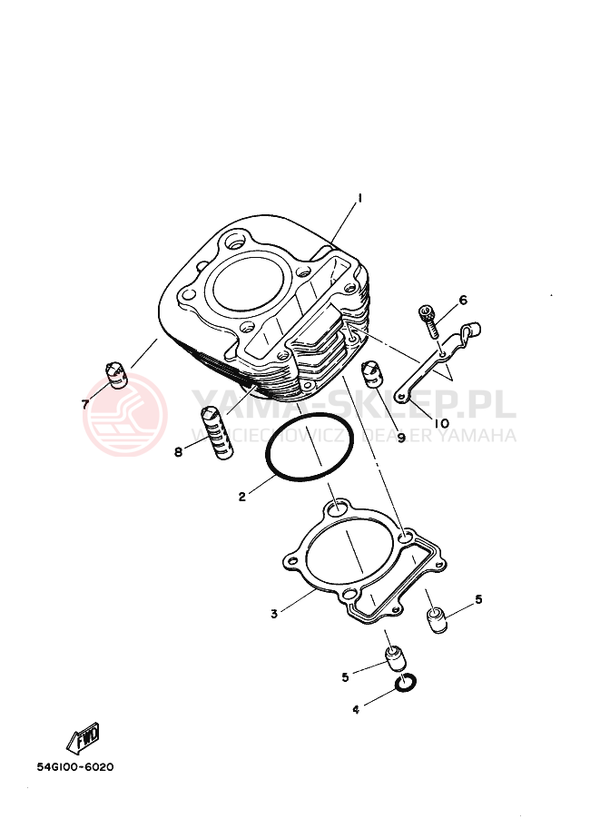 Schemat "cylinder" do Yamaha TW200E