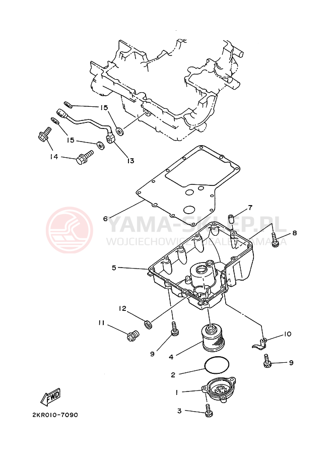 Schemat "Filtr oleju" do Yamaha FZR250