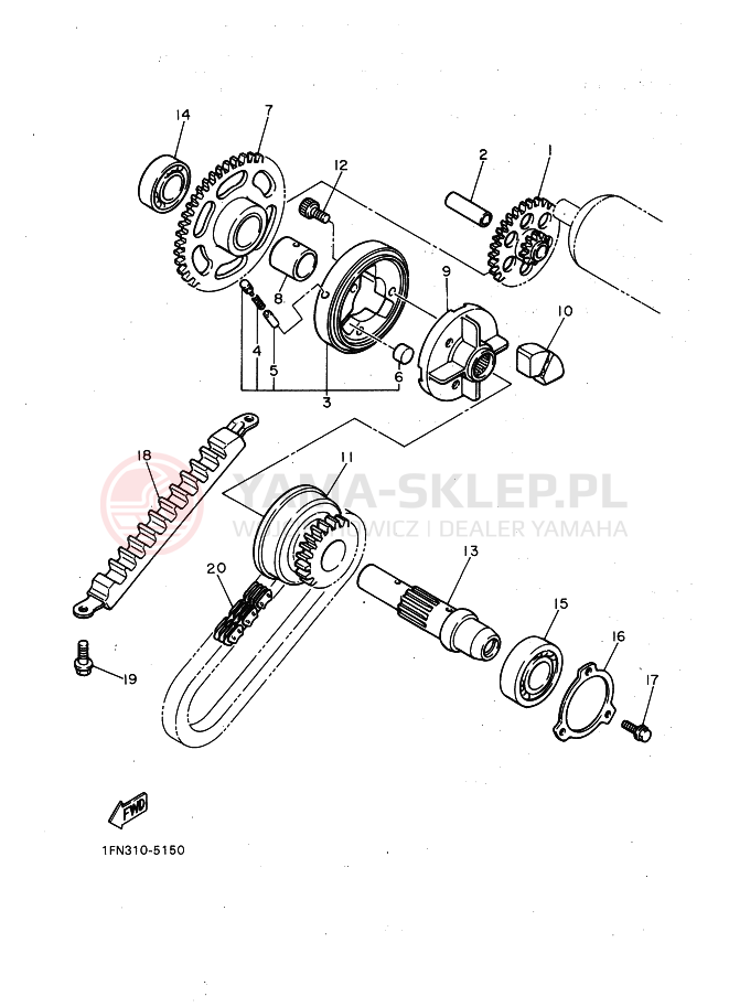 Schemat "rozrusznik" do Yamaha FZ750