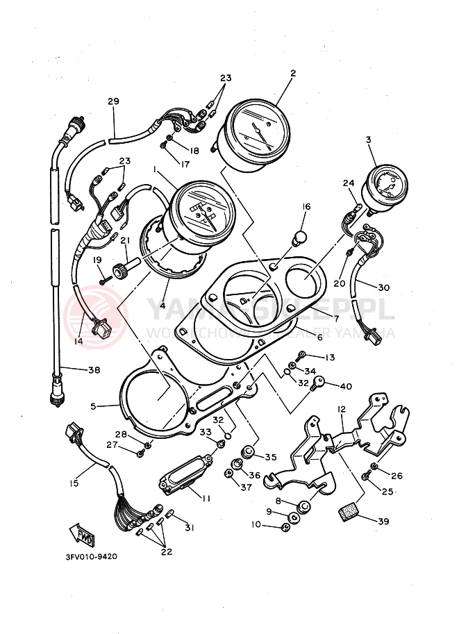 Schemat "licznik" do Yamaha FZR750R