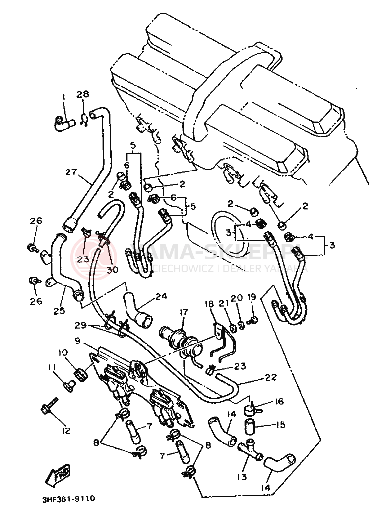Schemat "Pompa paliwa" do Yamaha FZR500