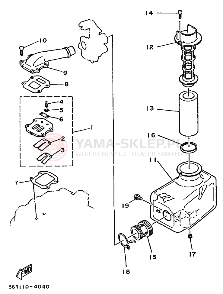 Schemat "Wtrysk paliwa" do Yamaha YF60