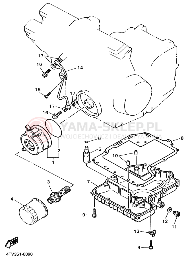 Schemat "Chłodnica oleju" do Yamaha YZF600R THUNDERCAT