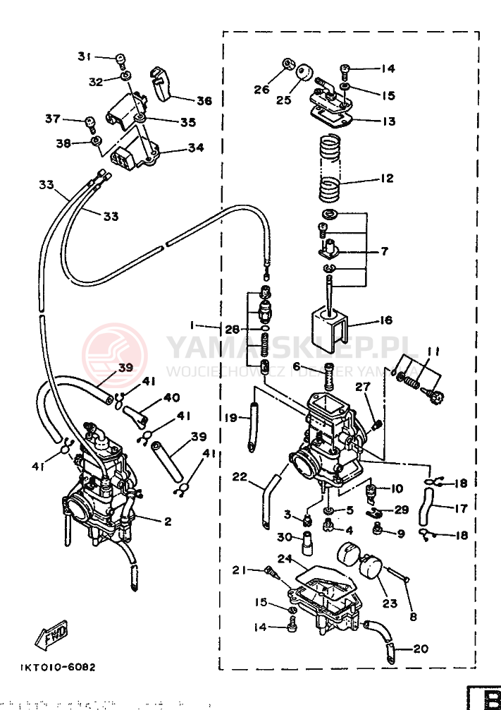 Schemat "Gaźnik" do Yamaha TZR250