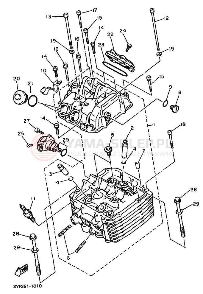 Schemat "głowica" do Yamaha XTZ660