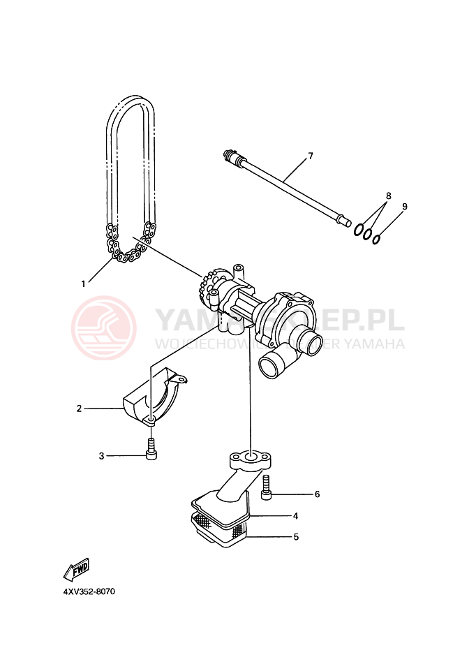Schemat "Pompa olejowa" do Yamaha FZS1000 FAZER