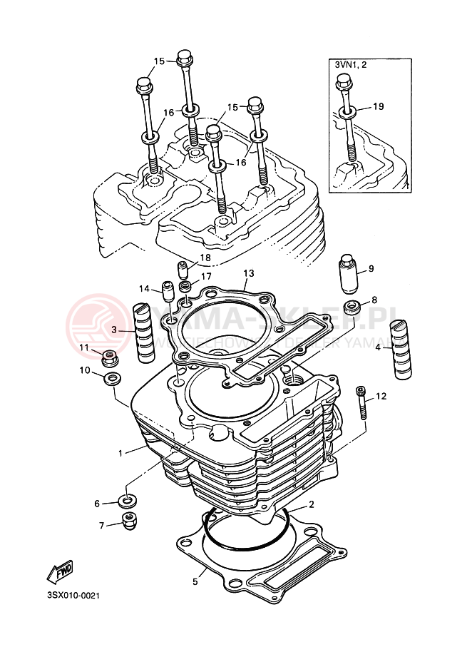 Schemat "cylinder" do Yamaha SRX400