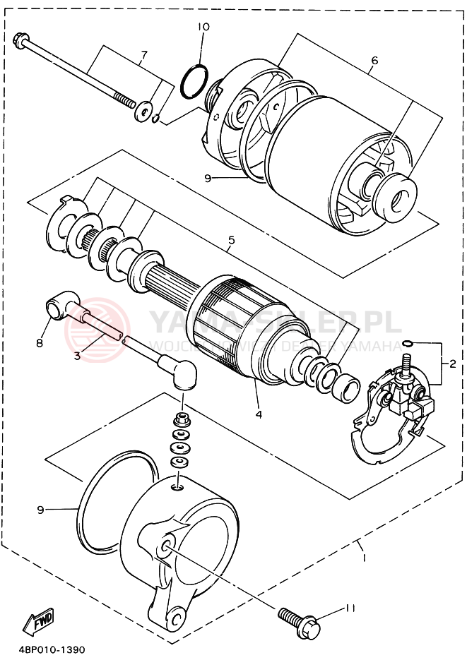 Schemat "rozrusznik" do Yamaha XJ600S DIVERSION