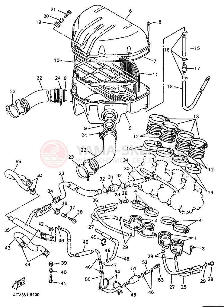 Schemat "Wtrysk paliwa" do Yamaha YZF600R THUNDERCAT