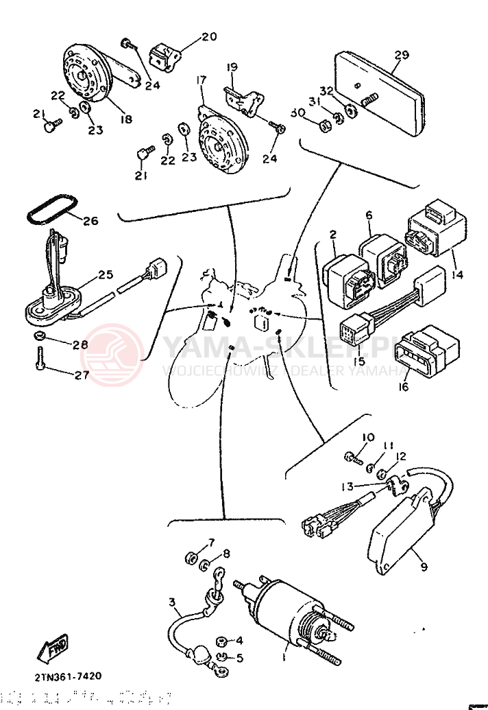 Schemat "układ elektryczny" do Yamaha XV1000