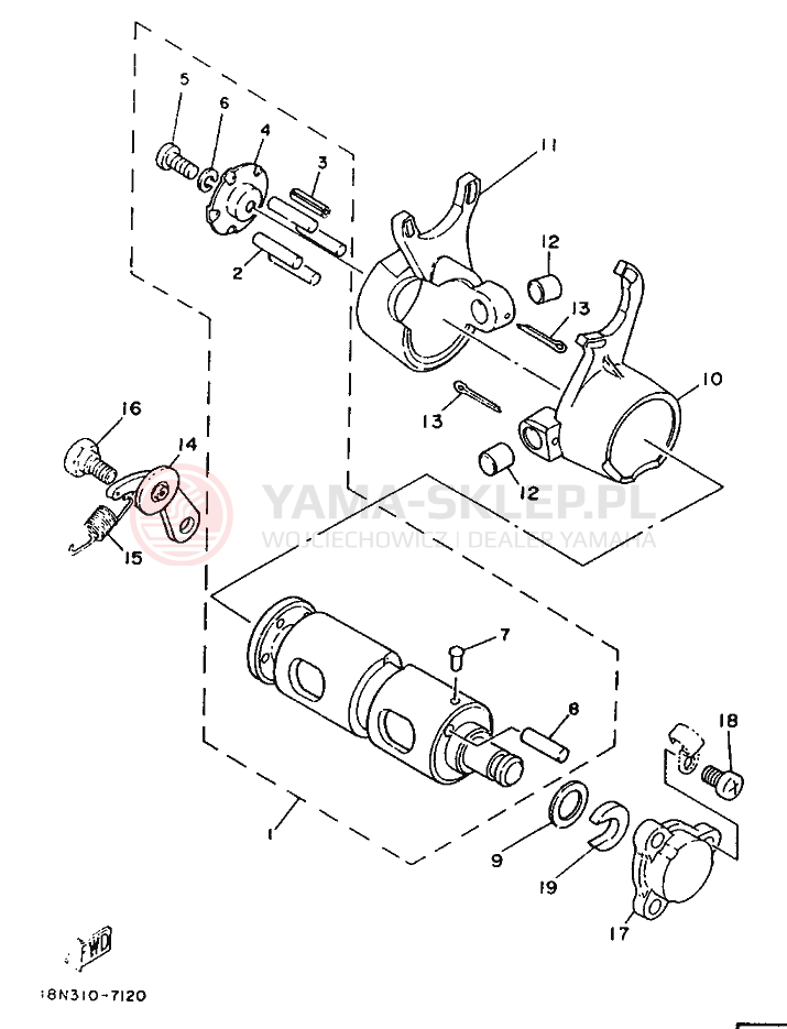 Schemat "Wodziki, automat" do Yamaha YB100