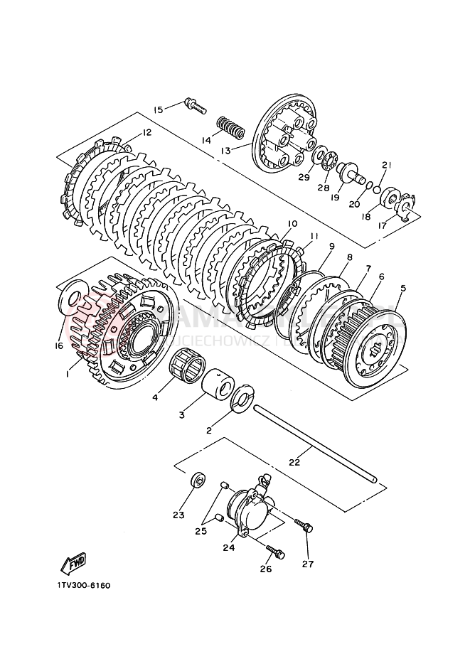 Schemat "sprzęgło" do Yamaha FZX750