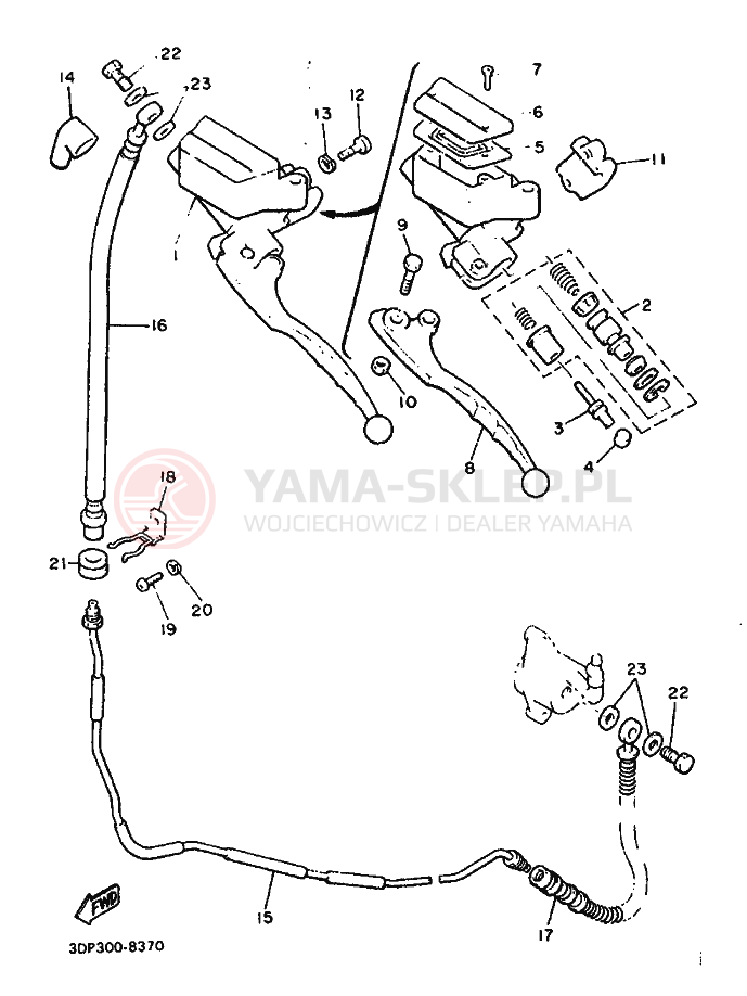 Schemat "Pompa hamulcowa przednia" do Yamaha XVZ12TD VENTURE ROYAL