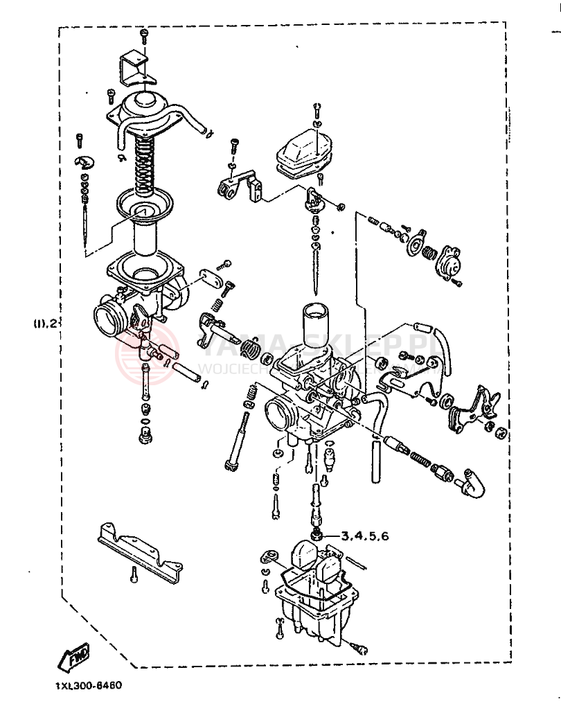 Schemat "Cięgno do odpalania" do Yamaha SRX600