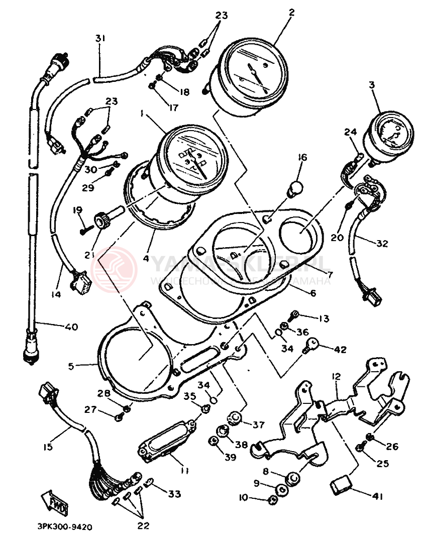 Schemat "licznik" do Yamaha FZR750R
