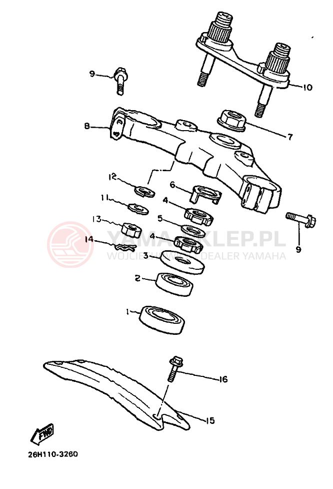 Schemat "Półki zawieszenia" do Yamaha XVZ12TD VENTURE ROYAL
