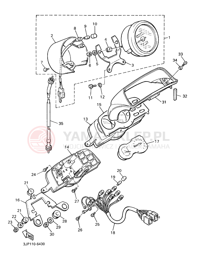 Schemat "licznik" do Yamaha VMX12 VMAX