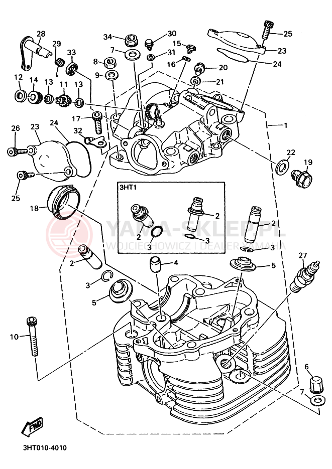 Schemat "głowica" do Yamaha SR400