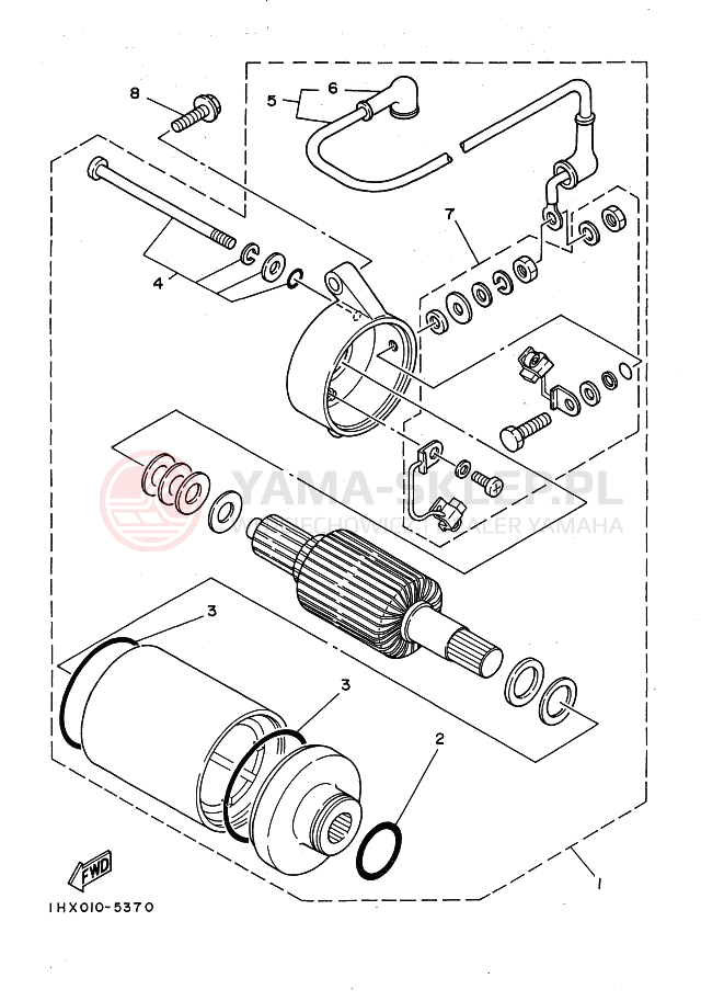 Schemat "rozrusznik" do Yamaha FZR250